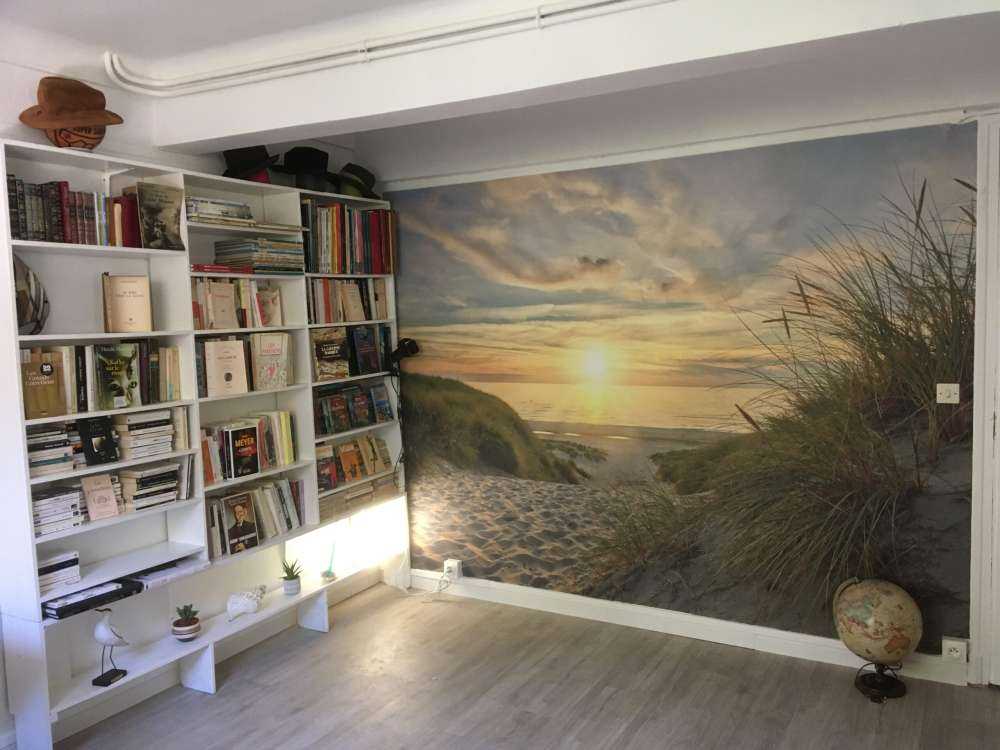 Coucher de soleil sur la plage des dunes