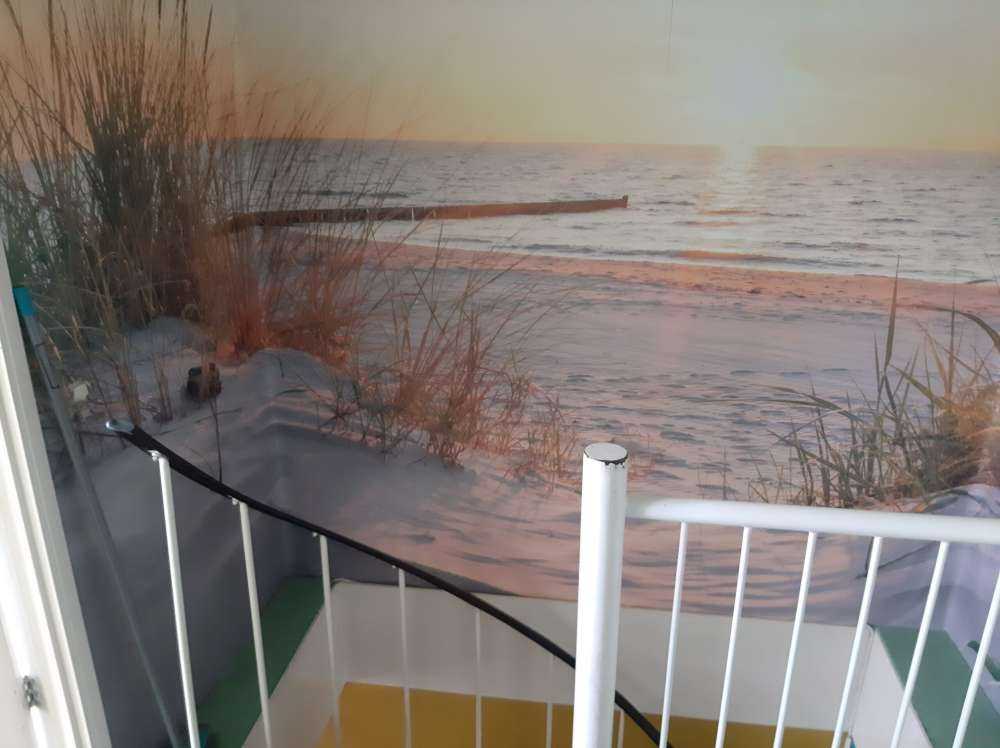 Plage de dunes avec coucher de soleil