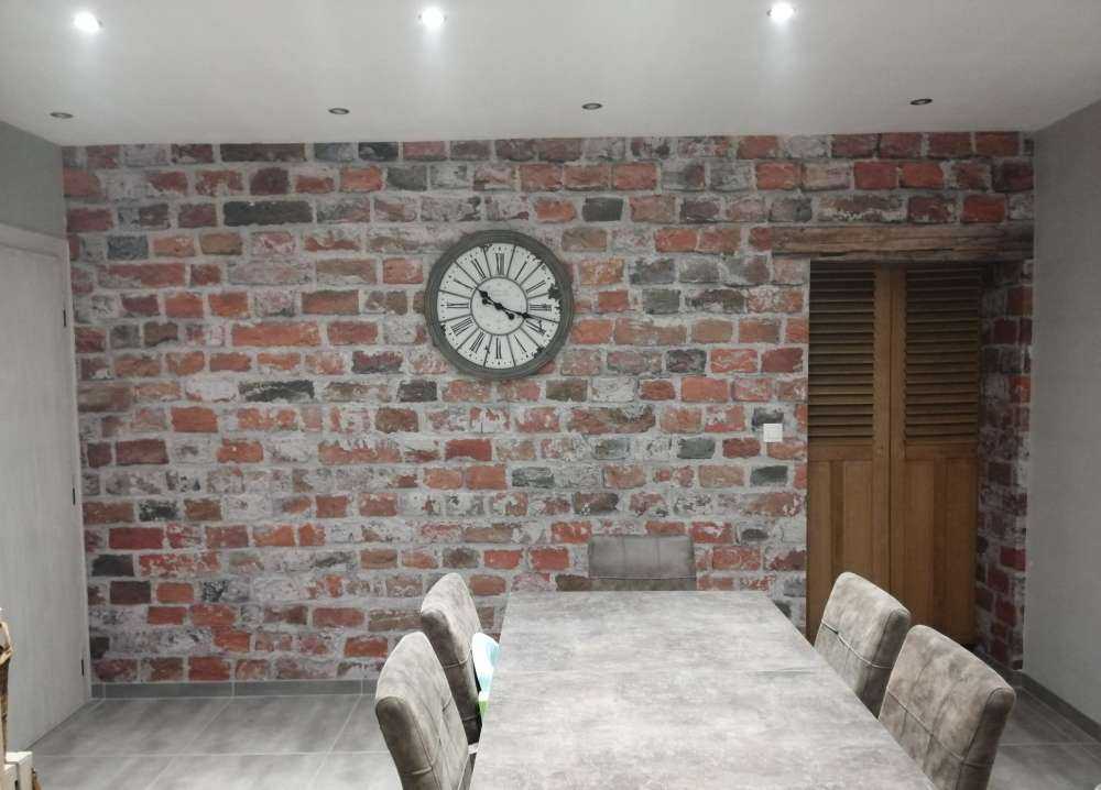 Mur de briques restauré