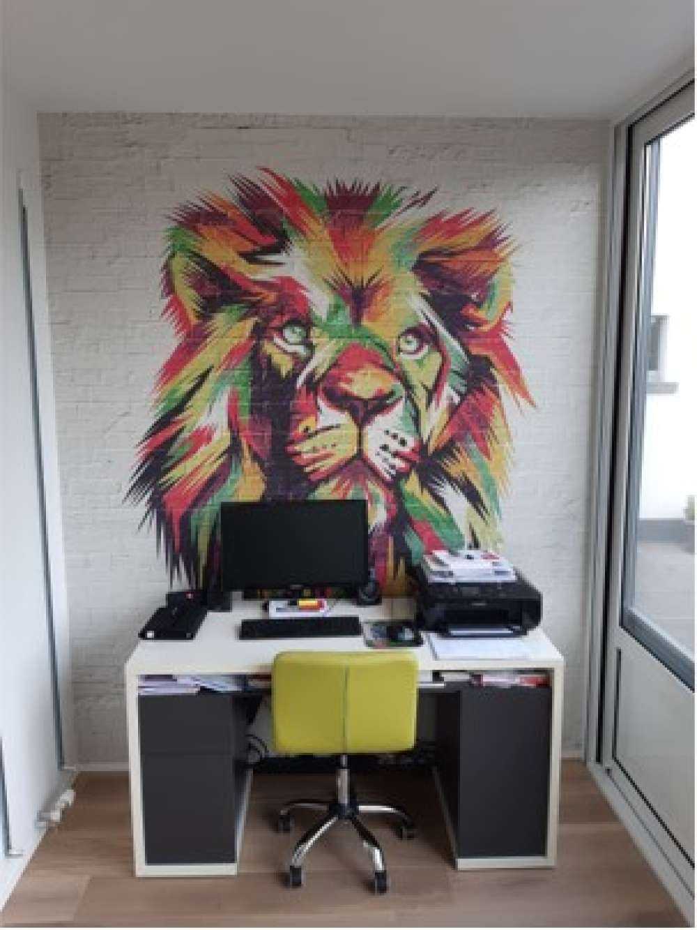 Graffiti d'un lion