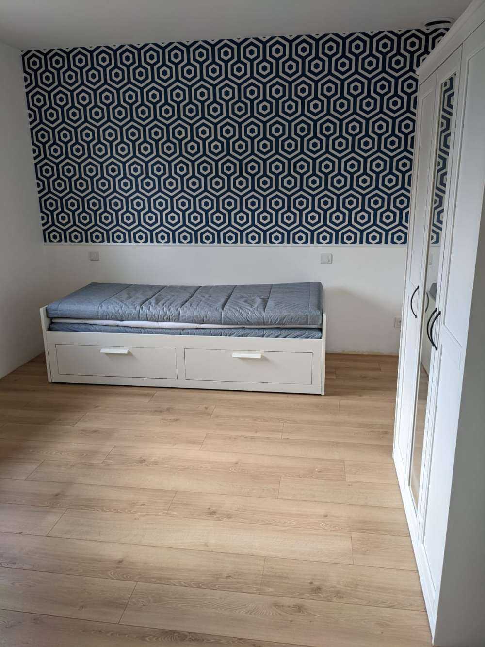 Motif Hexagones bleu foncé
