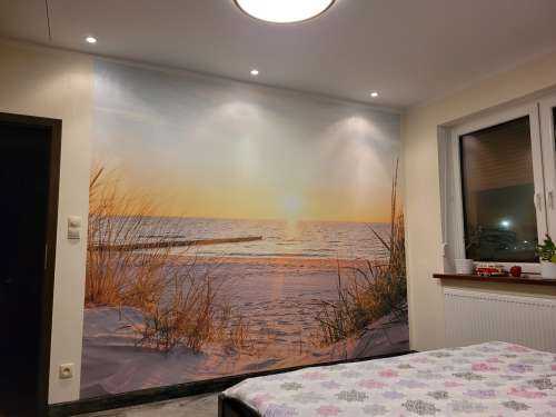 Plage de dunes avec coucher de soleil