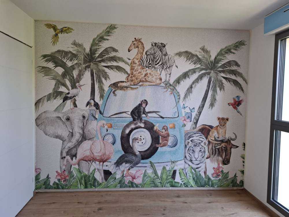 Animaux tropicaux joyeux
