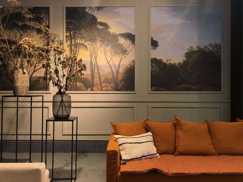 Paysage italien avec pins parasols
