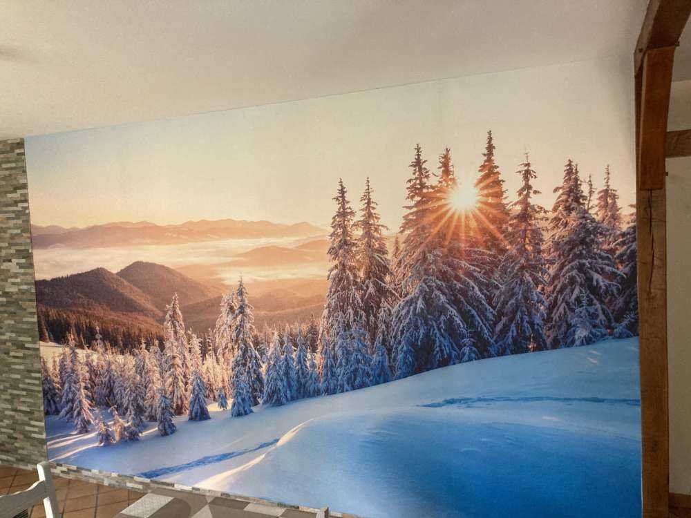 Matin d'hiver dans les montagnes
