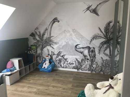 Dinos en noir et blanc
