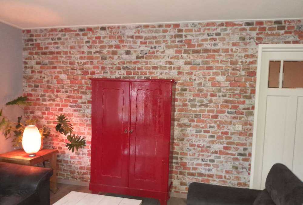 Mur de briques restauré