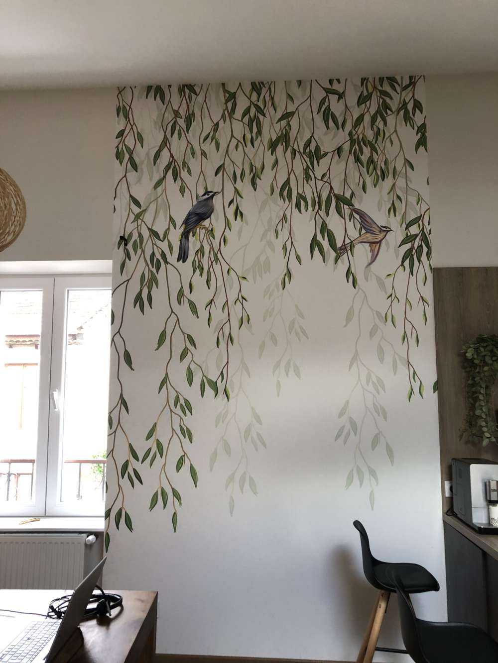 Branches vertes suspendues
