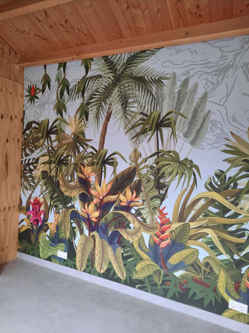 Arbres et fleurs de la jungle
