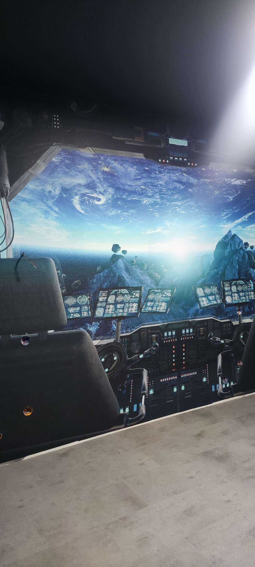 Vue depuis un vaisseau spatial