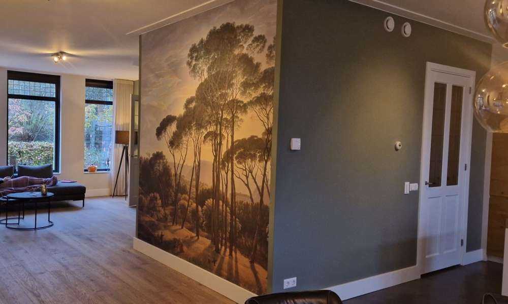 Paysage italien avec pins parasols