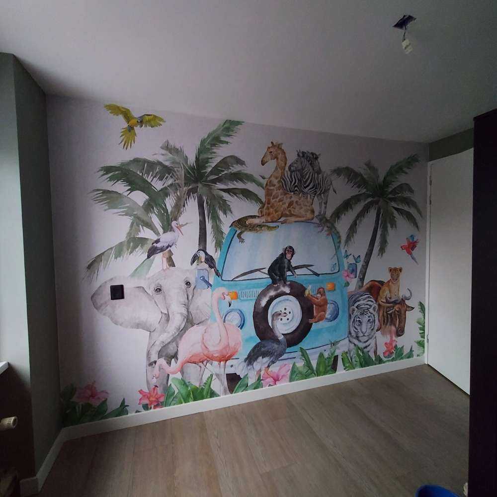 Animaux tropicaux joyeux