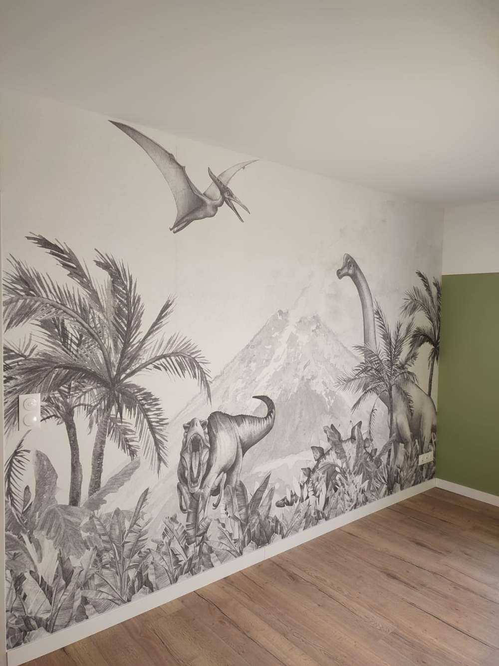 Dinos en noir et blanc