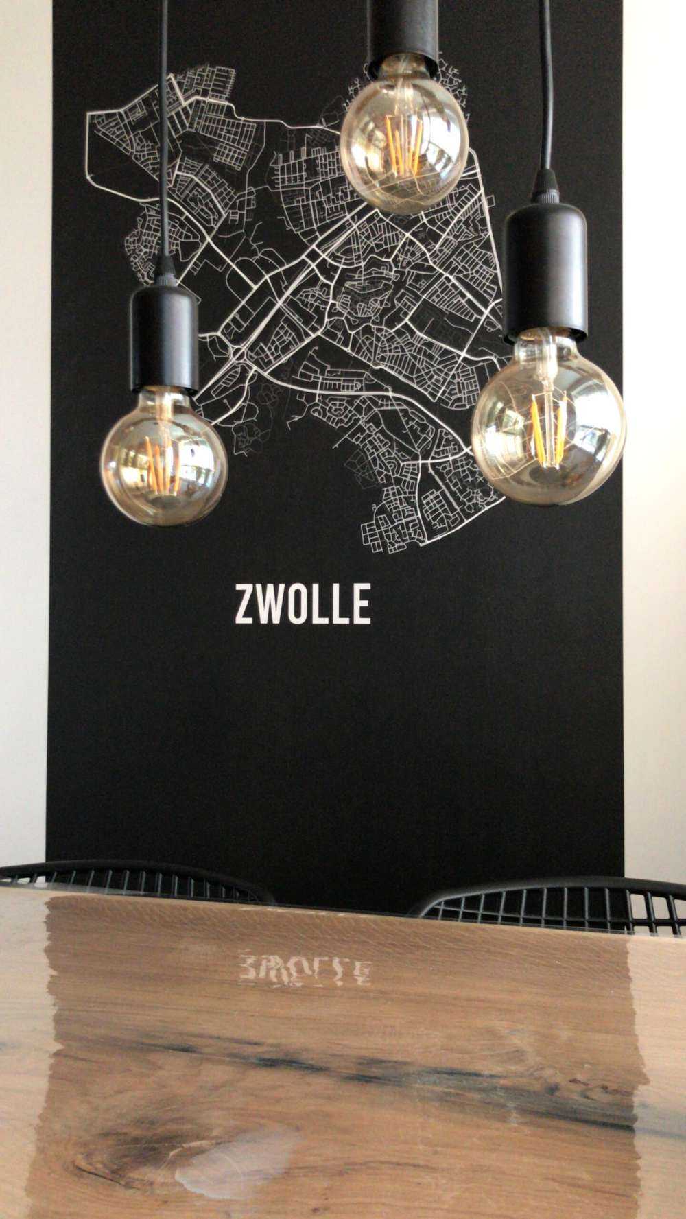 Carte de Zwolle, noir
