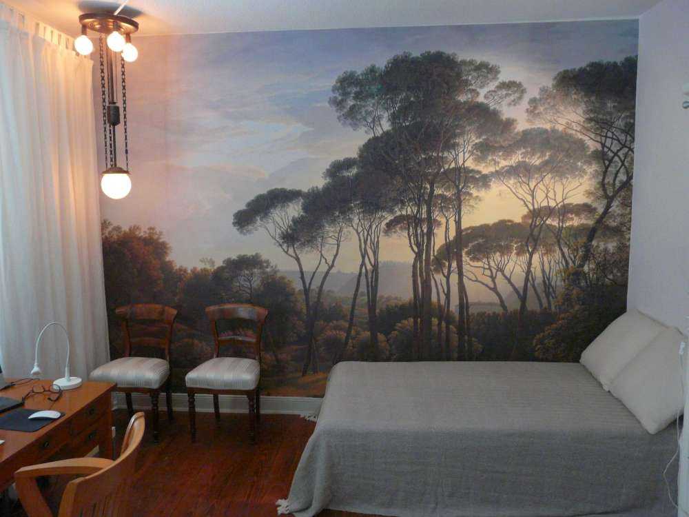 Paysage italien avec pins parasols
