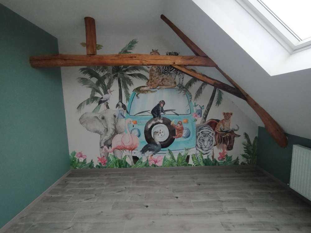 Animaux tropicaux joyeux
