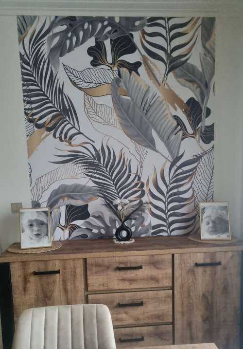 Motif Feuilles, or