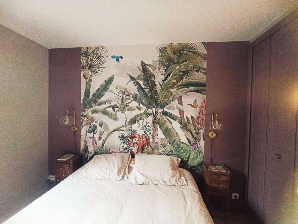 Dessin tropical de forêt tropicale
