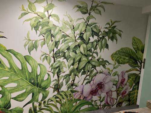 Plantes tropicales à l'aquarelle
