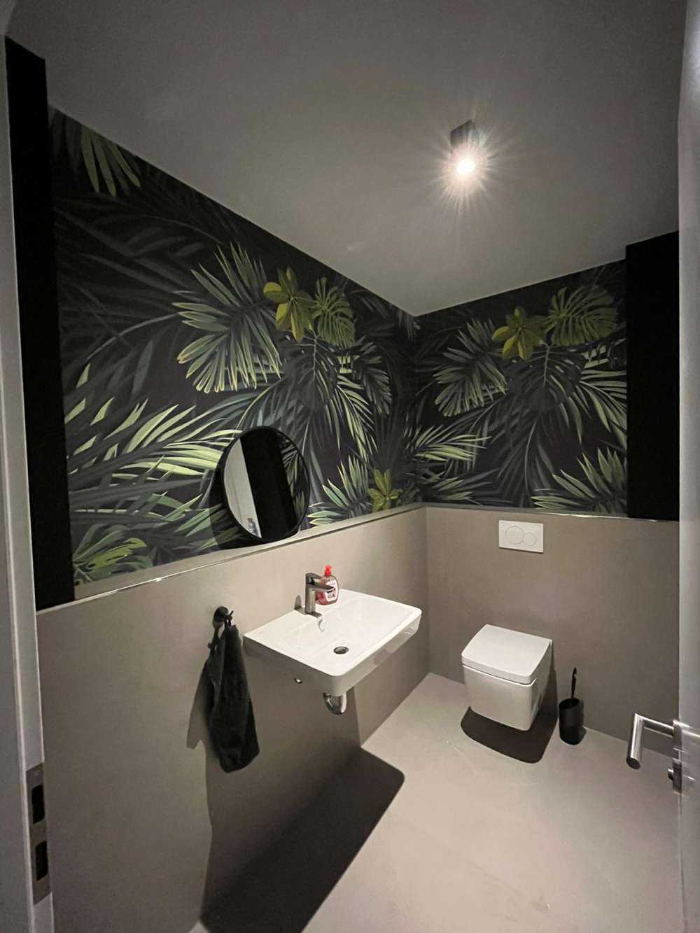 Motif avec belles feuilles vertes