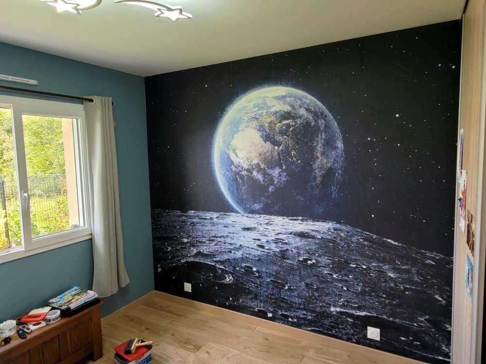 La lune et la terre