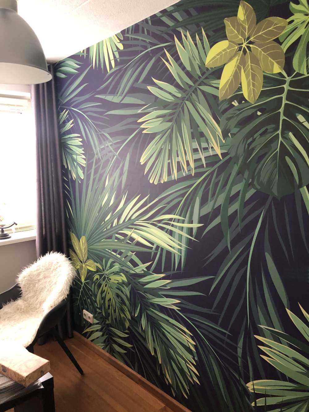 Motif avec belles feuilles vertes