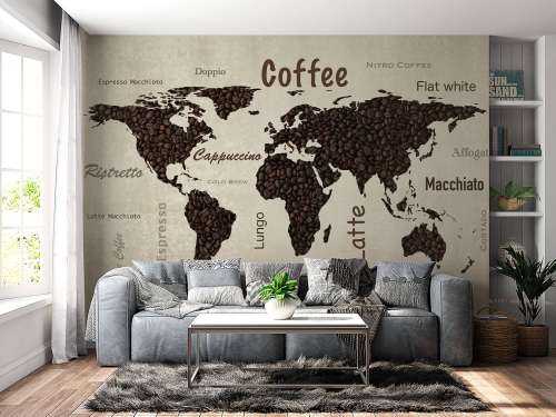 Carte du monde du café