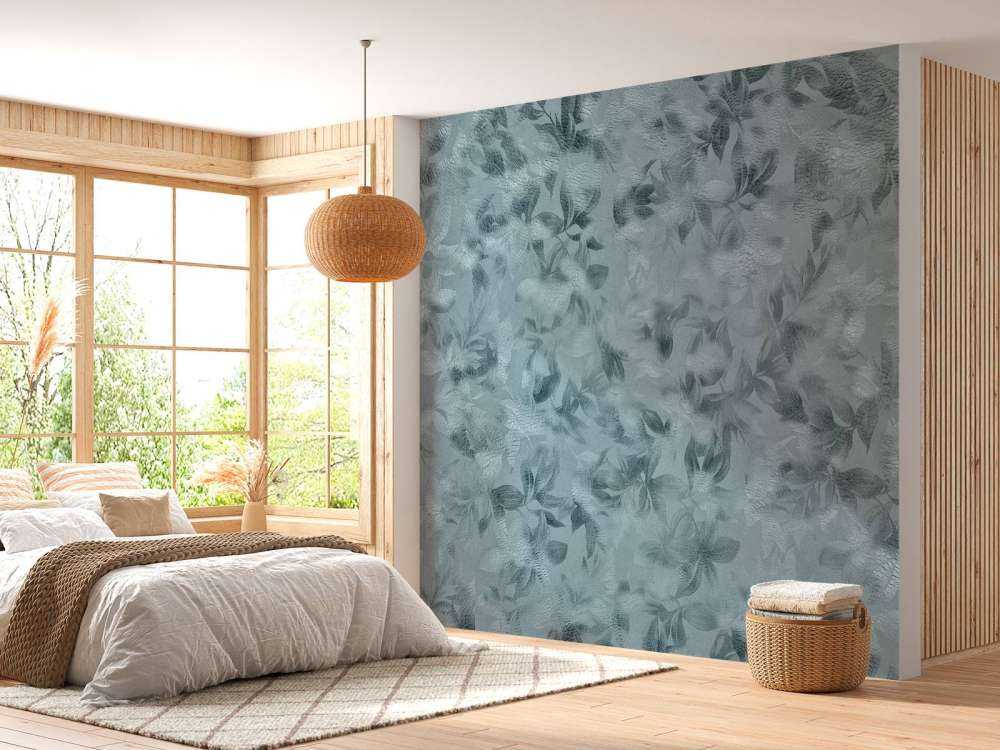 Texture de fleurs bleues