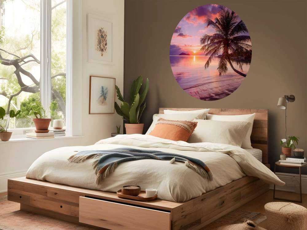 Palmier au coucher du soleil