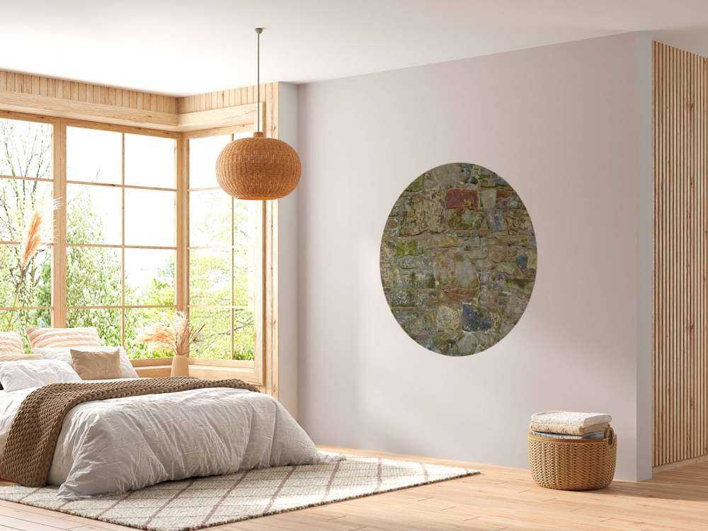 Vieux mur avec mousse