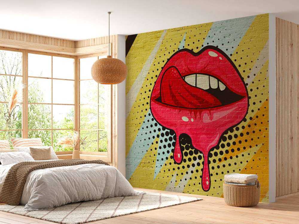 Graffiti d'une bouche