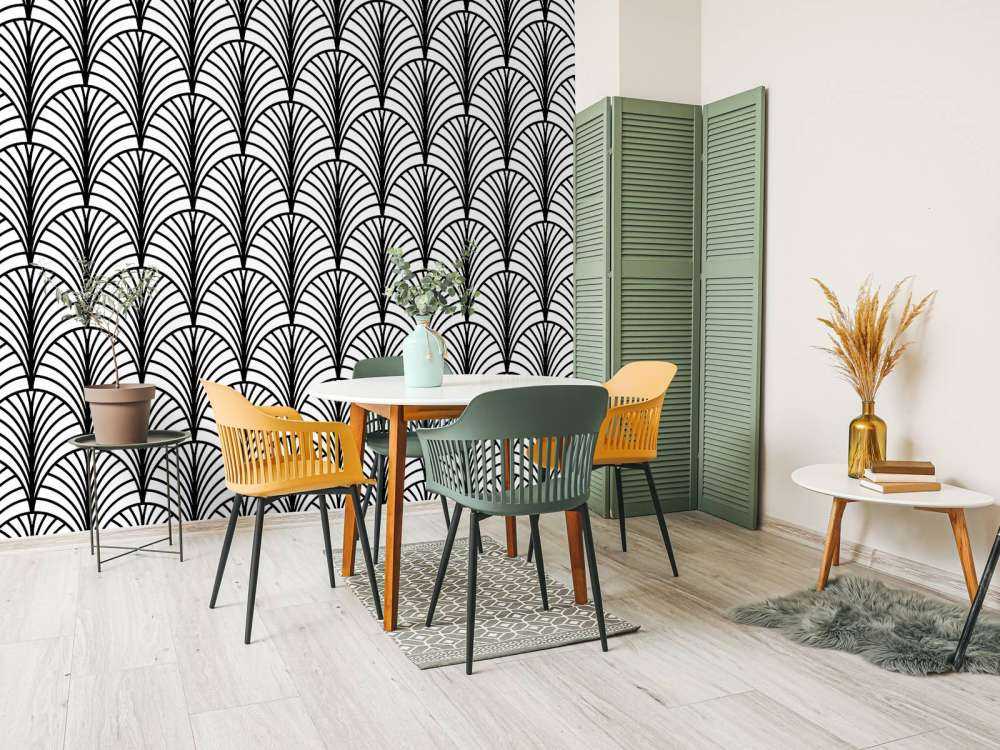 Palmette noir et blanc