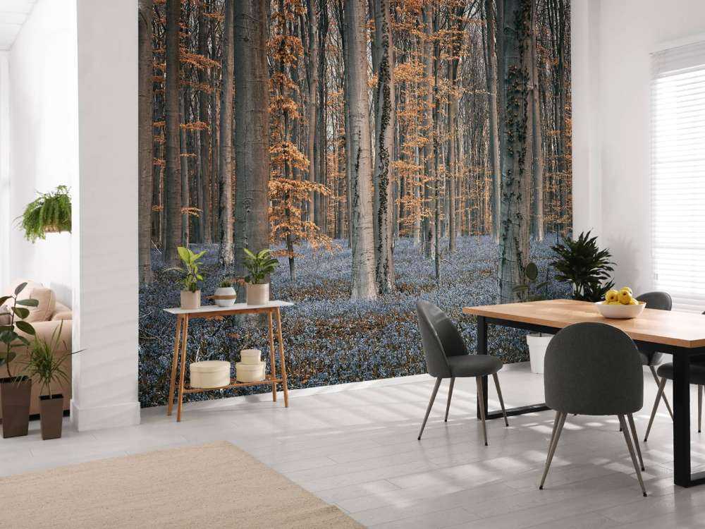 Forêt aux teintes pastel