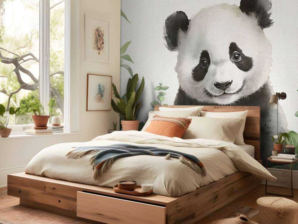 Bébé panda dans la jungle