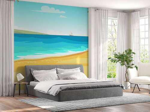 Plage avec vagues