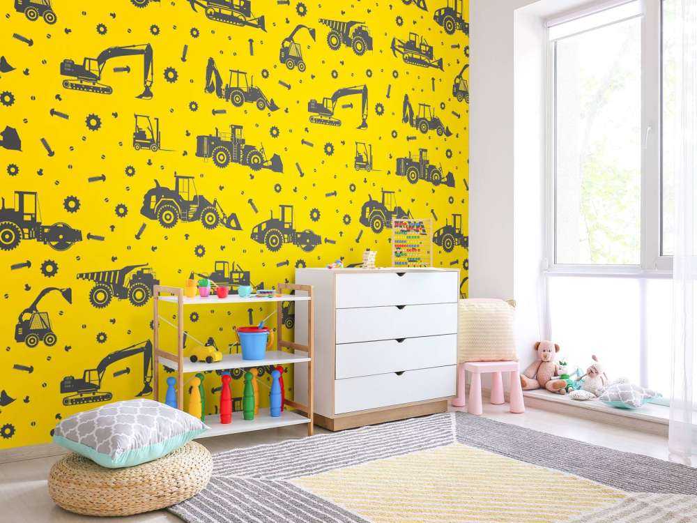 Jaune de construction jaune