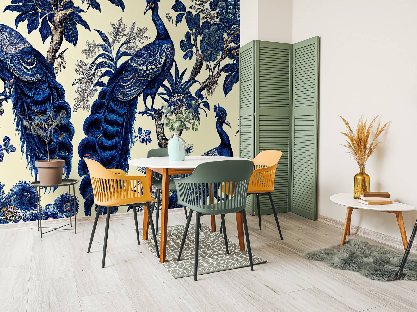 Splendeur du paon bleu royal