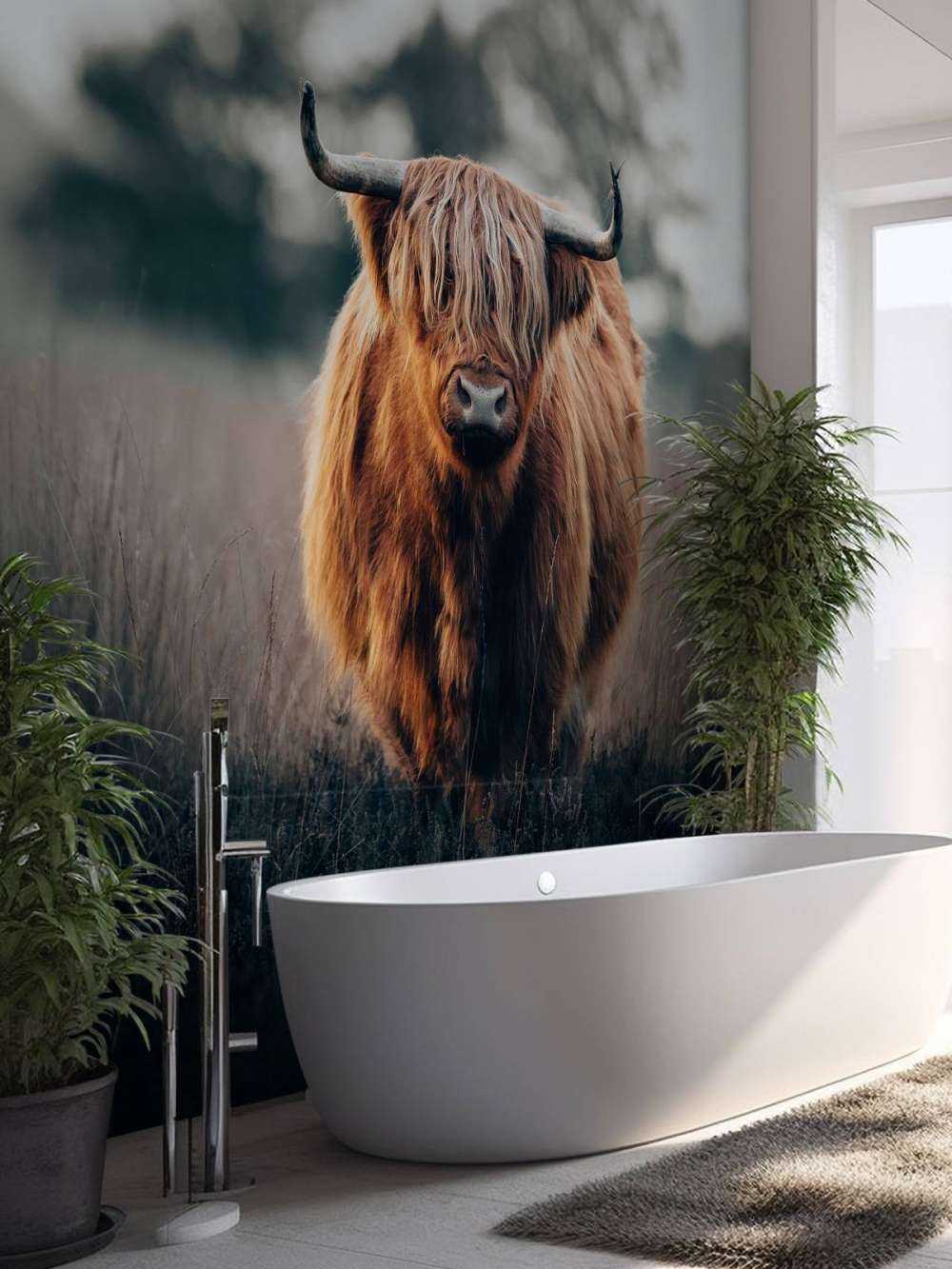 Portrait d'un bovin des Highlands