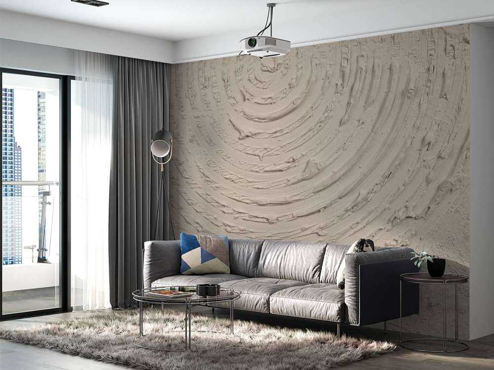 Formes et lignes courbes en lin