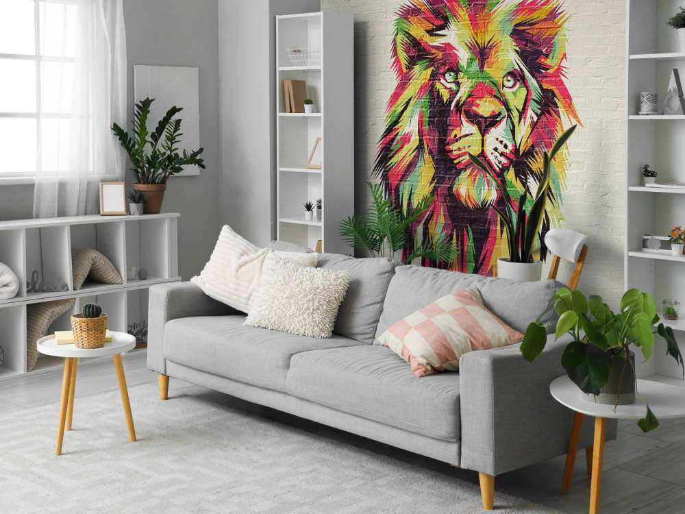 Graffiti d'un lion