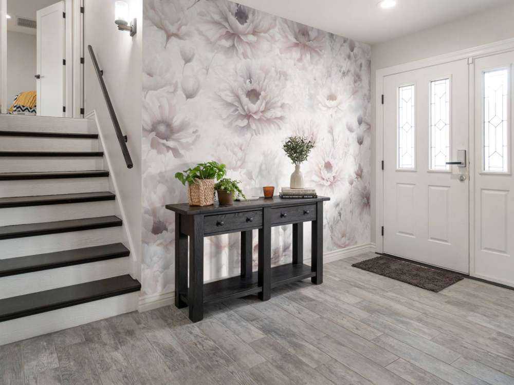 Mur romantique orange
