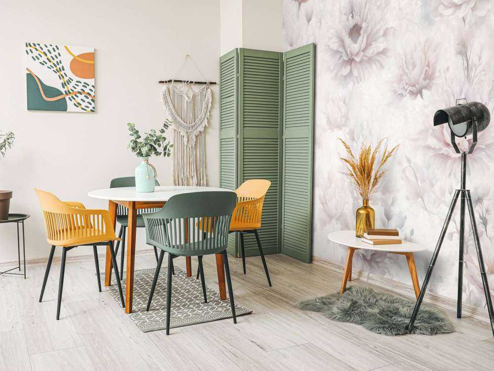 Mur romantique orange