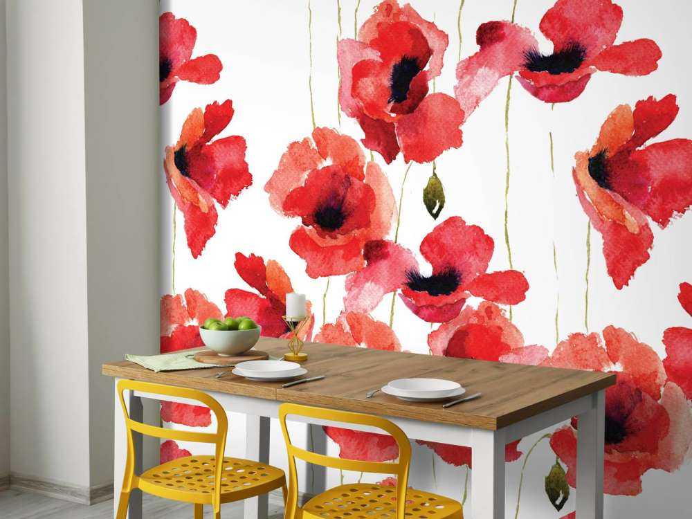 Des coquelicots à l'aquarelle