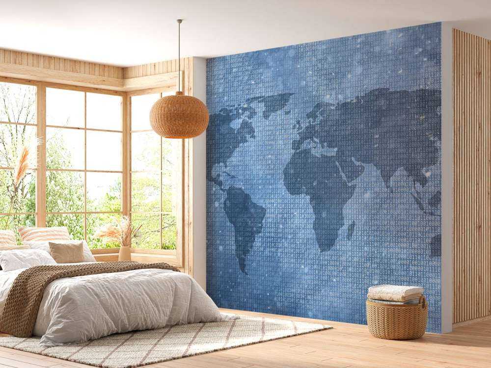Carte du monde binaire