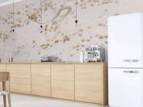Art de l'arbre en fleurs - Beige