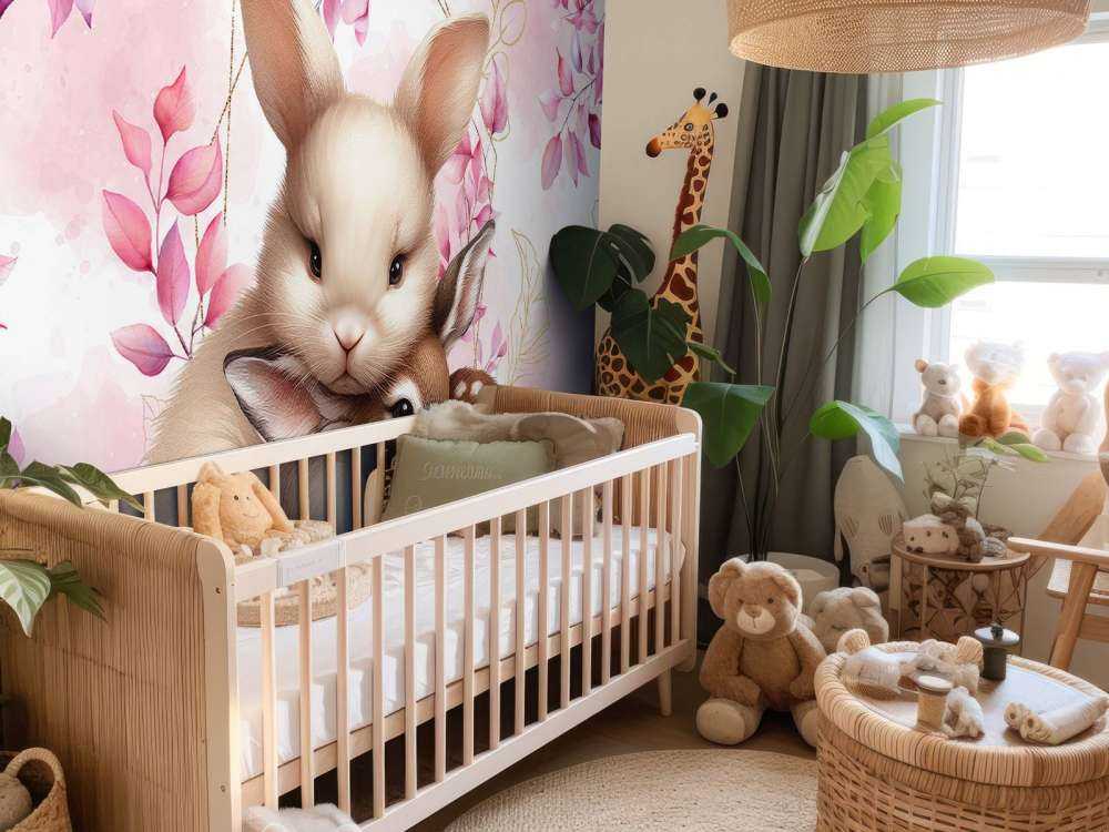 Lapin aimant et faon