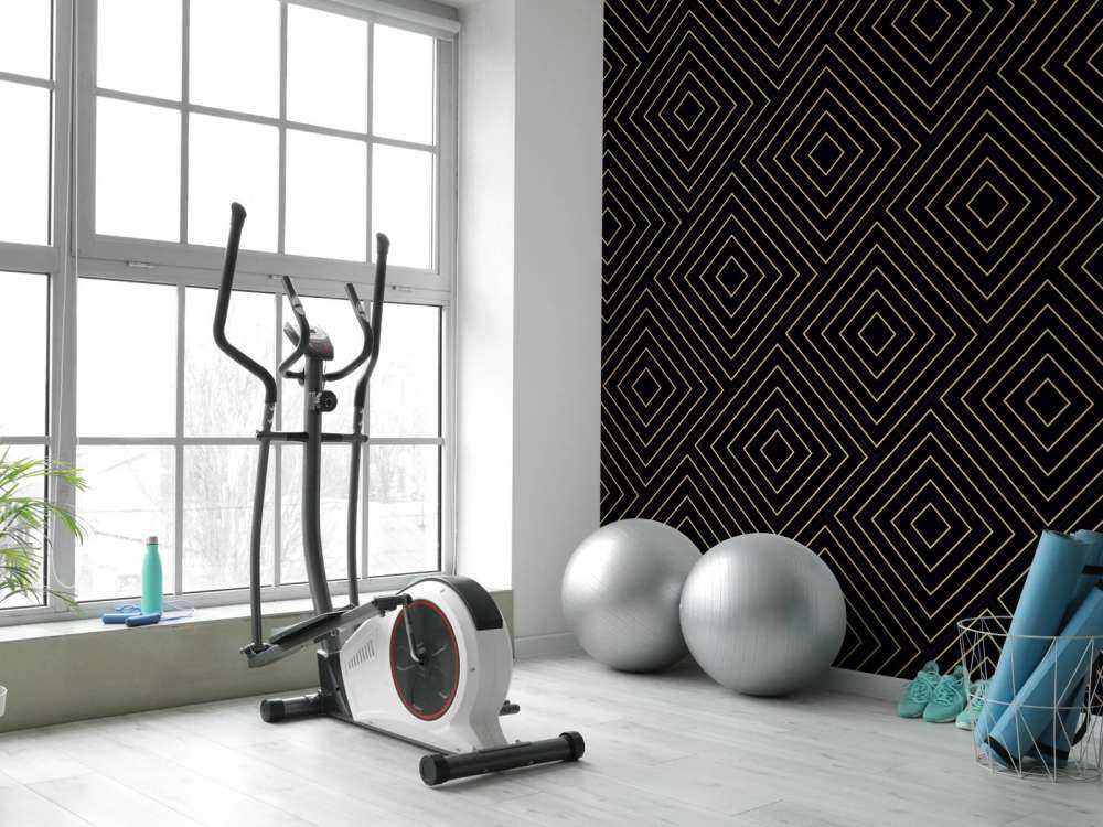 Motif en chevron, noir