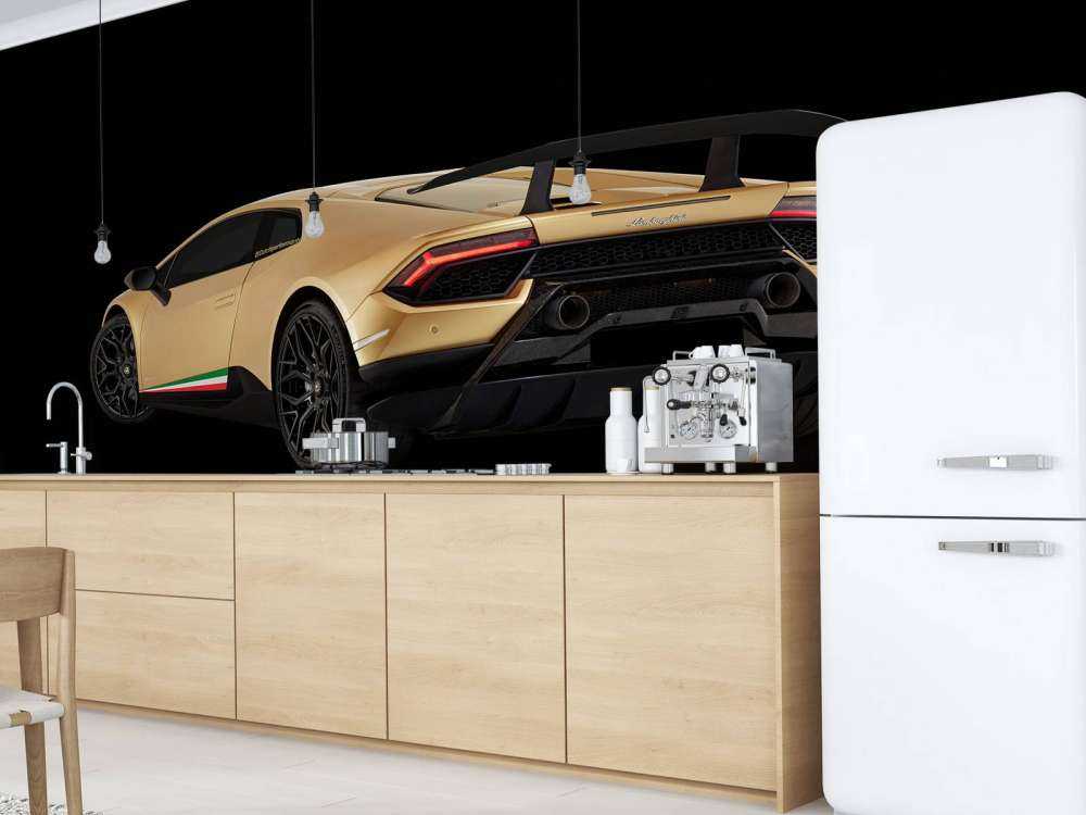 Lamborghini Huracán - Côté arrière gauche, noir