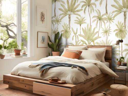 Arbres tropicaux en aquarelle