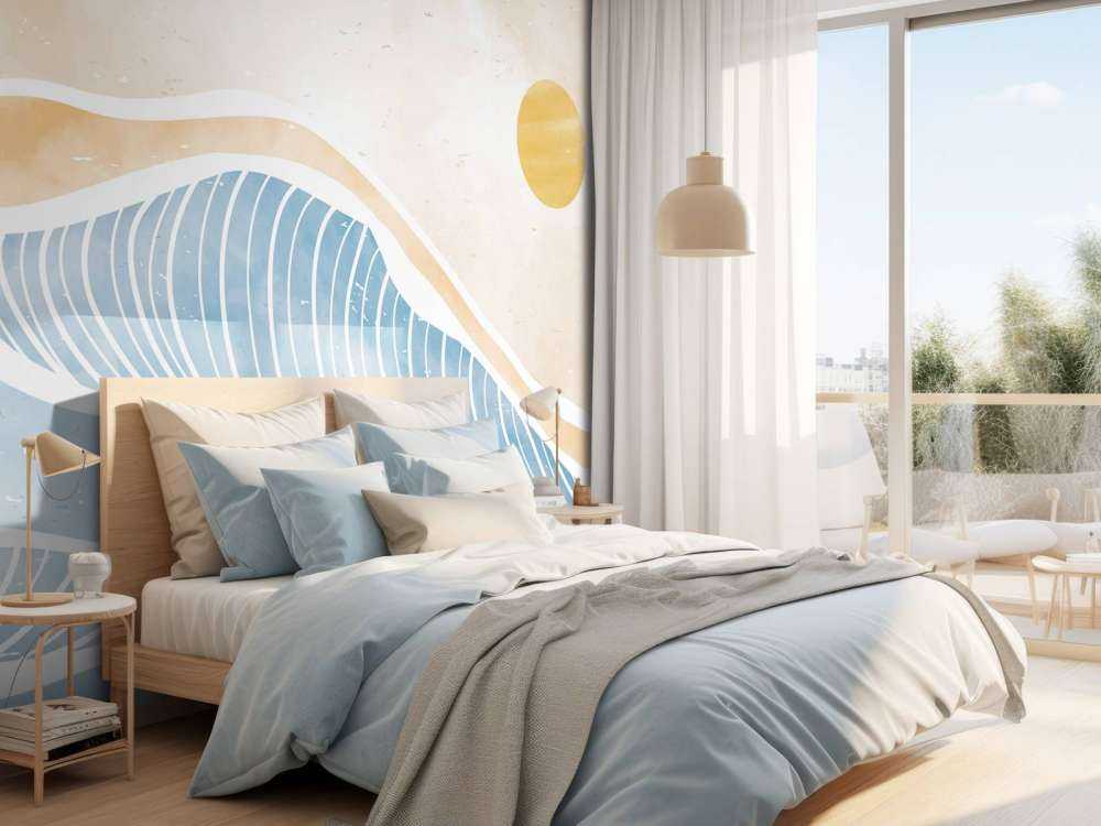 Des vagues bleues pour le soleil